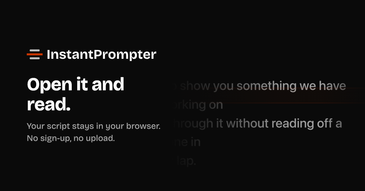 How to read a teleprompter naturally